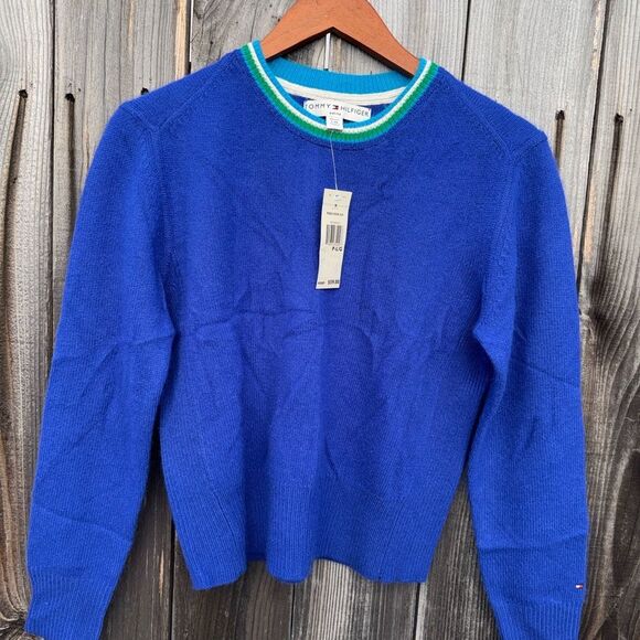 Vintage Tommy Hilfiger Lambs Wool Womens Large Petite Crew Neck Pullover - Picture 9 of 12